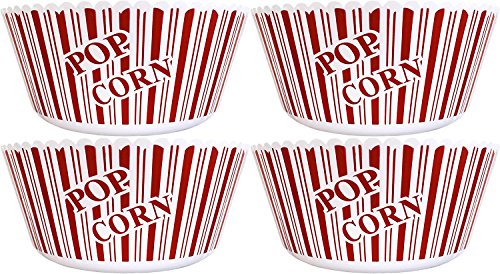 Set of 4 Popcorn Serving Bowls - Large Size 10