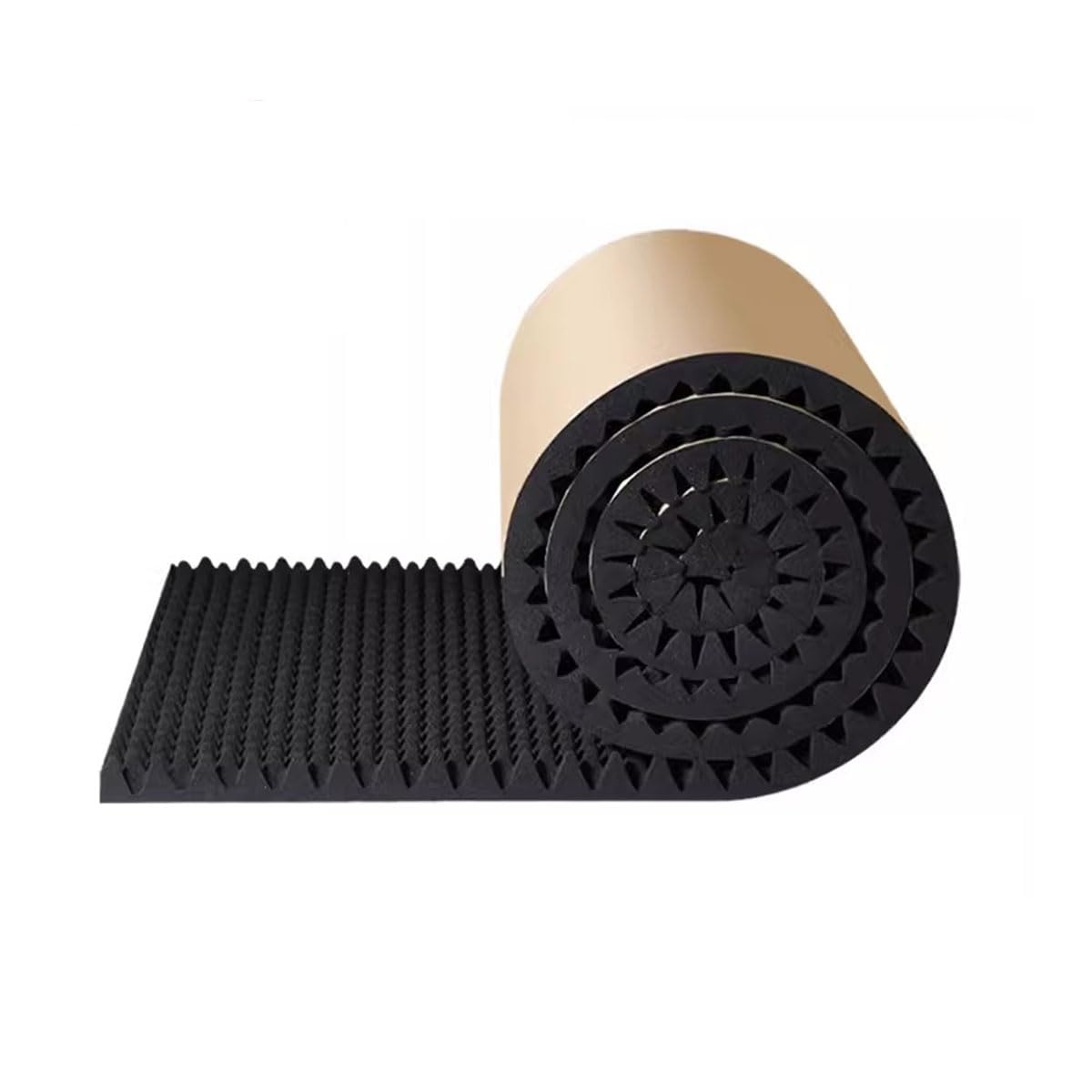 Panneau Mousse Acoustique 1000 X 100 X 2cm 3D Haute Densité Plaque Insonorisation，Convient à La Maison Matériaux D'insonorisation pour Salles D'enregistrement Et Bureaux(Color:Noir)