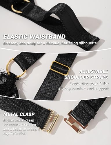 Adigau Transparent Herren Sissy Dessous Set Spitze BH mit G String 2PC Crossdresser Unterwäsche Gay Schlafanzug Männer Reizwäsche Schwarz