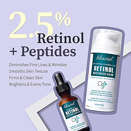 Ebanel Bundle Of 2.5% Retinol Serum, And Hyaluronic Acid Serum #TOP1