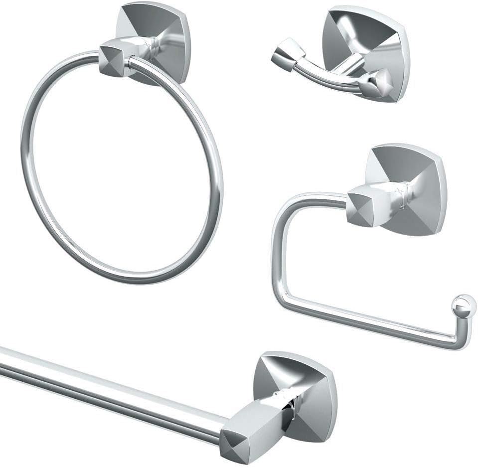 Gatco KA-JEW-4-PC Jewel 4-Piece Bathroom Accessory Kit, Chrome