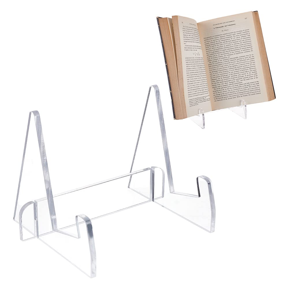 SANRUI Acryl-Buchständer – 2 Stück, Transparent, Für A5-Bücher, Tablets, CDs, Display-Ständer