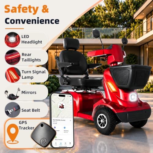 Ecomobi 32 Miles Heavy-Duty 1000W MobilityScooter for Seniors & Adults Detail
