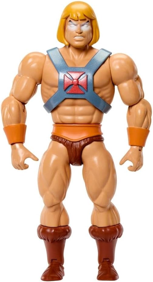 Masters of the Universe Origins - Faker Cartoon Collection, personaggio articolato dalla serie TV anni '80 He-Man con potente spada, giocattolo da collezione, 6+ anni, JBM82
