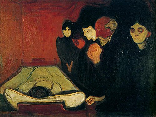 Cuadro de Munch The Death Bed para decorar un salón sofisticado 2