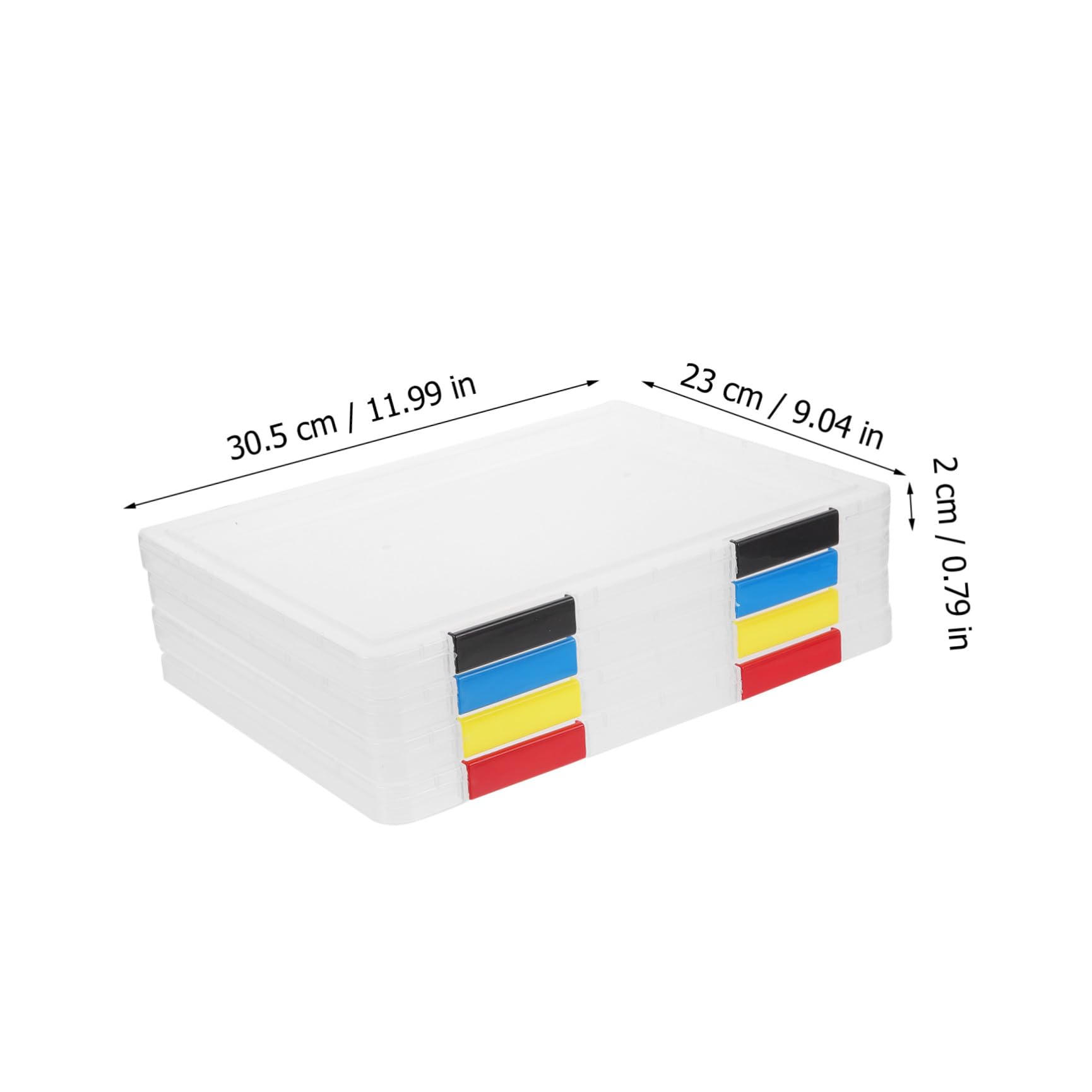 Caja de Archivos Transparente de Plástico A4 4 Piezas para Escritorio