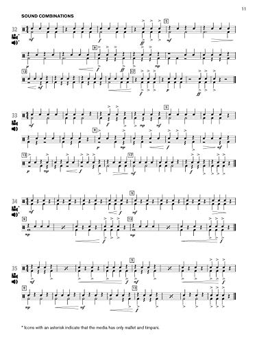 Alfred Music 00-47318 Sound Percussion--An Intermediate Method For Individual Or Group Instruction: Exercises For Rhythm, Meter, Rudiments, Rolls, Effects thumb #2