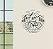 Produktbild Ponana Fahrrad Und Berge Wandtattoo Radfahren Gravel Bike Vinylwand-Aufkleber Outdoor Radsport-Wand-Dekor 56X56Cm