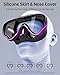 EverSport Swim Goggles Adult with Nose Cover for Women Men No Leak, Clear Wide View Diving Scuba Mask Open Water Pool Swimming Goggles Silicone Shower Goggles Youth Snorkel Junior Nose Goggles