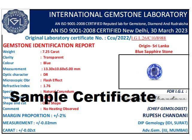 Image of Real Blue Sapphire Stone Original Certified Natural Indraneelam Nilmani Stone A1 Grade Genuine Rashi Ratan Neelam Gems Perfect Oval Shape Nilam नीलम रत्न ओरिजिनल सीलोन नीलमणि रत्न सर्टिफाइड