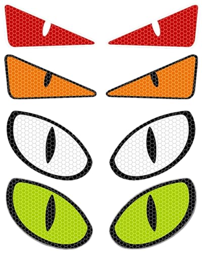 WUNZILO 4 Pairs of Eye Stickers, Reflective, Waterproof, Self-Adhesive, Robotic Lawnmower, Vacuum Cleaner, Robot Decoration
