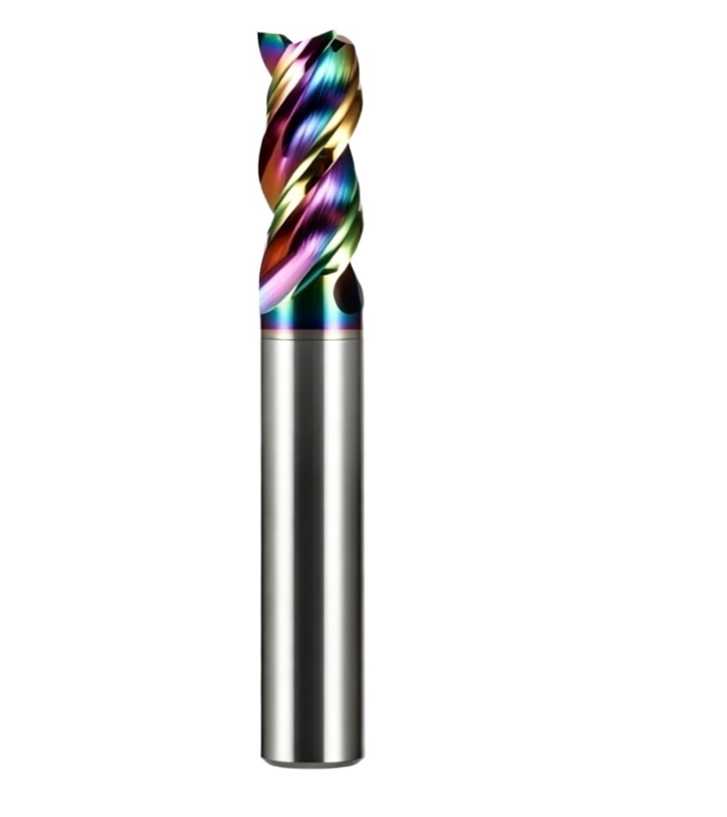 1 Uds HRC65 3 Flauta DLC Revestimiento Colorido 68CNC Brocas De Fresado Multicolor Tipo U for Fresas Extremo Aluminio(16X45X16DX100L)