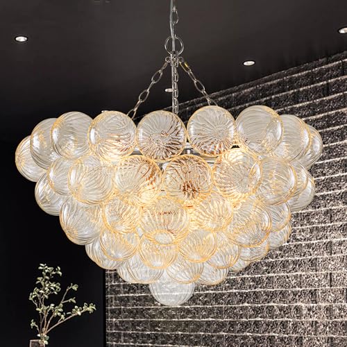 Longree Bubble Ball Glass Chandelier 32 Inch
