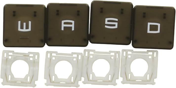 Laptop Replacement Keys Keycaps Scissor Clips Hinges for MSI Katana A15 / A17 - AI B8V/ B8VE/ B8VF/ B8VG, Katana 15/17 B12U/ B12V/ B13U/ B13V Laptop WASD Keys