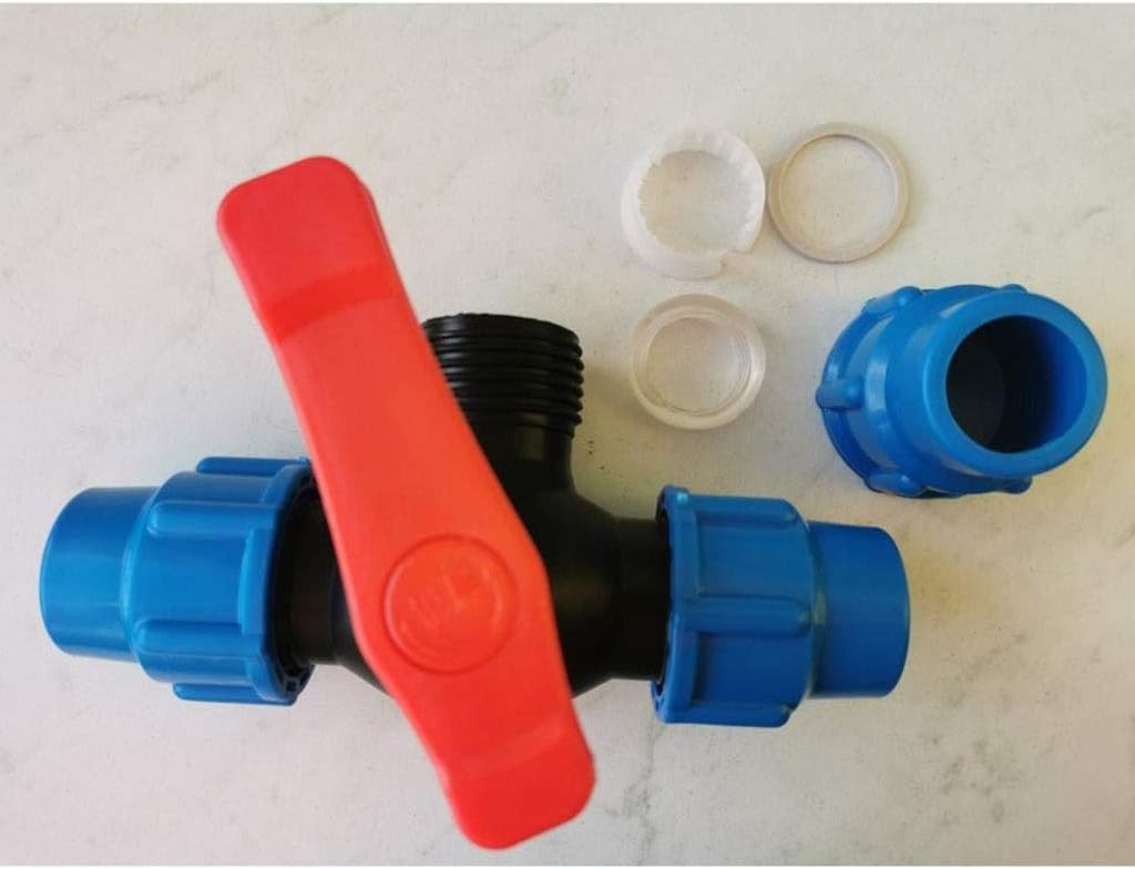 lever ball valves,ball valve,Three-Way Pipe Valve,Internal Diameter 20/25/32/40/50/63mm T-Type Valve Connector,Three-Way Fast Connection Plastic Valve Switch (Color:Blue,Size:63mm) (Color ( Color : 25