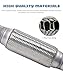 UNLRAE Flex Pipe,Heavy Duty Exhaust Flex Pipe,Car Accessories Stainless Steel Flexible Exhaust Pipes,Universal Muffler Tube Automotive Replacement,Suitable for Most Cars,Trucks (2.25''x8