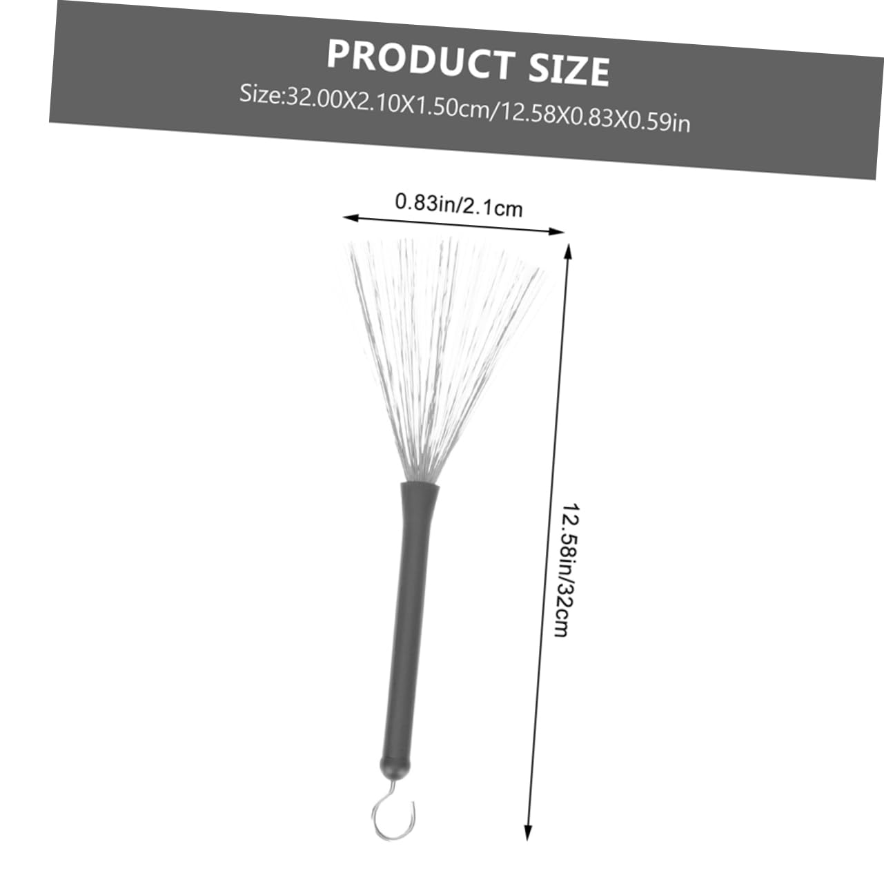 FUNOMOCYA Stainless Steel Drum Wire Brush Retractable Brush for Drums for Jazz Drummers