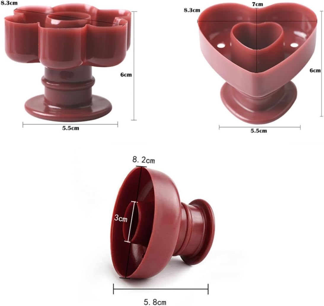 3pcs Donut Mold Set for Baking Lovers Non-stick Plastic Donut Baking Moulds round Flower and Heart Shapes and Cakes for Banquet Desserts and Afternoon Tea
