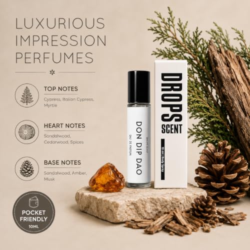 Image of Don Dip Dao Eau De Parfum for Men, Long Lasting Woody Aromatic Perfume with Sandalwood, Cedarwood, Amber & Spicy Notes, Pocket Perfume Spray for Daily Wear & Travel - 10 ml
