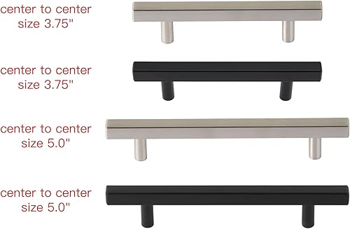 Miniatura 9 de Utopia Alley Oslo - Tirador decorativo para armarios y cajones, acabado de níquel cepillado, manija de metal para cajones, 5.0 pulgadas de centro a