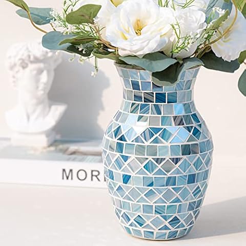 HJANDHJ Blue Glass Vase Cover