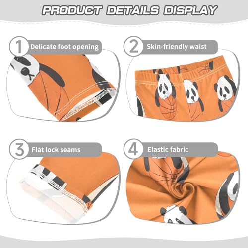Bolaz Toddler Girls Leggings Printed Yoga Pants Leggings Panda Basketball for Kids3