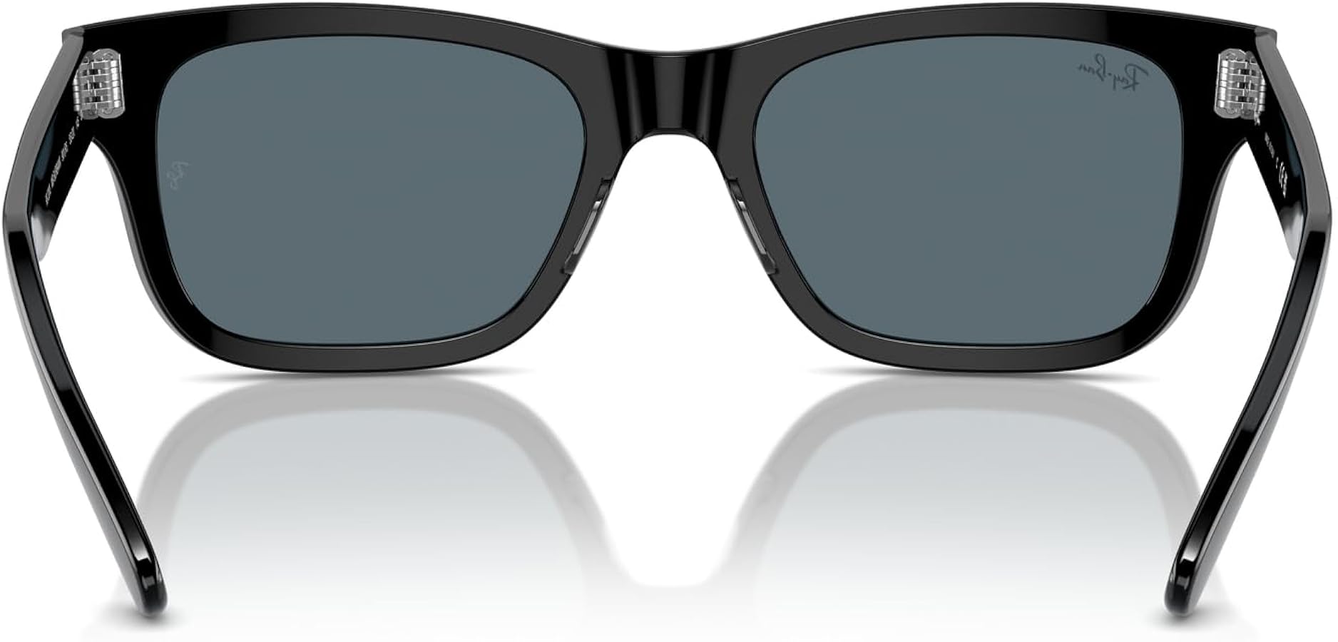 Amazon.com: Ray-Ban RB2283 Mr. Burbank Sunglasses, Black/Blue, 55