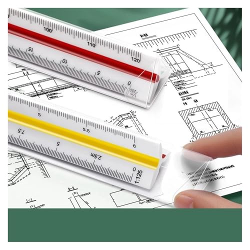 Regla triangular de aluminio multifunción para diseño de interiores 5