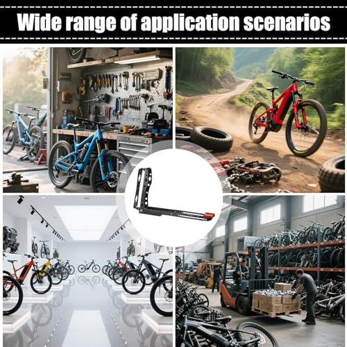 Soporte de pared para bicicleta vertical para ganar espacio en garajes estrechos 6