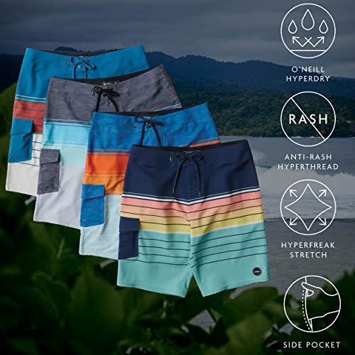 O'NEILL Men's 21 Hyperfreak Divergent Board Short - Mens Bathing Suit Fast-Drying Stretch Fabric4