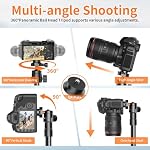 XXZU 71" Tripod caméra, trépod pour téléphone caméra avec tête de 360° et porte-smartphone, DSLR Trépied, Voyage pour téléphone/DSLR/SLR/Projecteur, Max Charger 8kg/17,64lb, 71in+Plaque de libération rapide