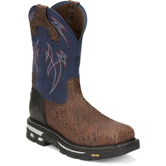 Justin Boots Men's CR2153 Frontline Hiviz 11” Waterproof Work Boot