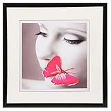 bilderrahmen 50x50 weiß  New Lifestyle Kunststoff Bilderrahmen quadratisch 20x20 30x30 40x40 50x50: Farbe: Schwarz  Format: 50x50