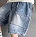 Boys Baggy Wide Leg Denim Shorts Youth Teen Long Jeans Shorts Kids Fashion Hip Hop Dance Denim Capris Y2k Streetwear