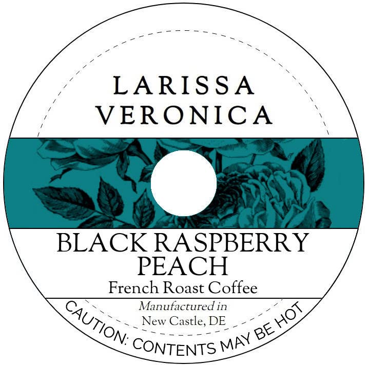 Black Raspberry Peach French Roast Coffee (Single Serve K-Cup Pods) (Gourmet, Naturally Flavored, Whole Coffee Beans) (12 pods, ZIN: 576327)
