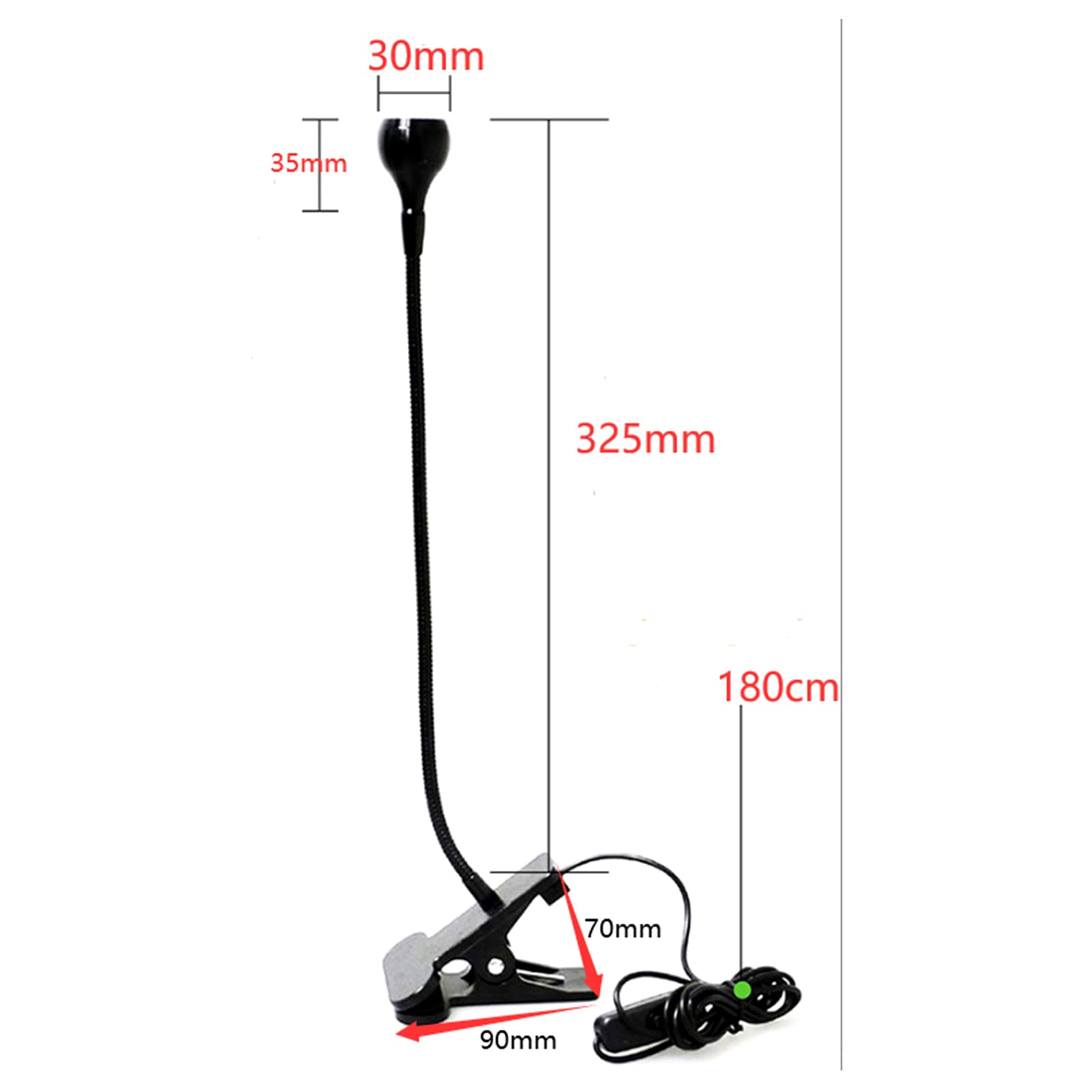 Lampada UV per Unghie, Mini Lampada UV LED Unghie Professionale, 3W Lampada Unghie per Gel con Clip, 360° Testa Regolabile USB Lampada UV Adatto per Manicure Accessori per Unghie