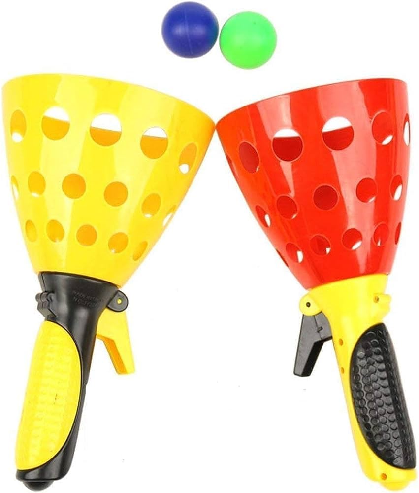 Prapti Mart Click and Catch Twin Ball Launcher Game with 3 Balls Indoor Outdoor Toy Set, Pop & Catch Ball Play Fun Boys & Girls (B0CCLPQT5G) Amazon Price History, Amazon Price Tracker
