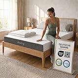 Arensberger Matratze Anna 90x200cm Höhe 13cm | NANOCELL® Gel-Schaum | Mittelfest H...