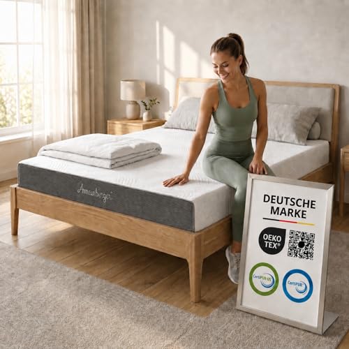 Arensberger Matratze Anna 180x200cm Höhe 13cm | NANOCELL® Gel-Schaum | Mittelfest H3 | Premium-Bezug 240g/m² | 60°C waschbar | Kaltschaum-Matratze 180x200 | Note 1,1 | Öko-Tex Zertifiziert