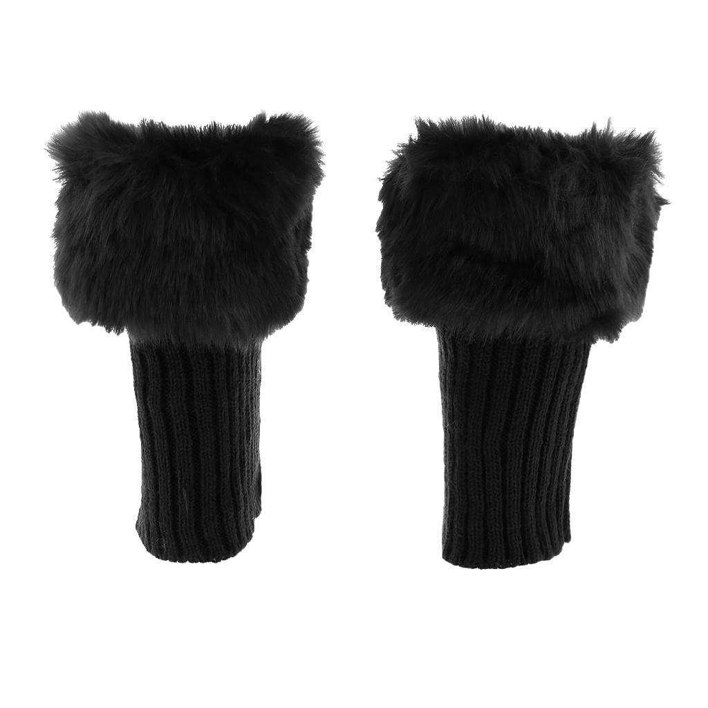 merishopp Fluffy Knit Boots Cuff Fur Trim Toppers Leg Warmer Boot Sock Sleeves Black| Womens Clothing | Hosiery & Socks |2 Pieces Faux Fur Leg Warmer Boots Cuffs-picture-11