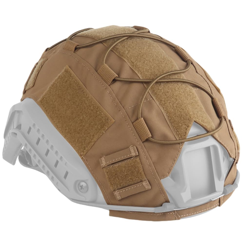 ATAIRSOFT Tactical Helmet Cover Airsoft Helmet Cloth for Fast SF High Cut Helmet Maritime Helmet Paintball Hunting Shooting Gear Without Helmet (CB)
