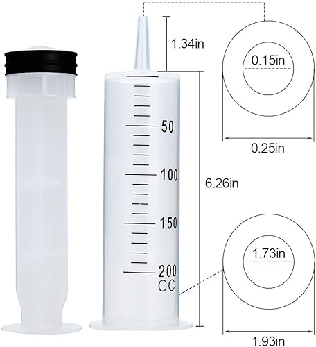 Miniatura 9 de Paquete de 5 jeringas de plástico reutilizables de 5.1 fl oz empaquetadas individualmente para laboratorios científicos y dispensación de múltiples