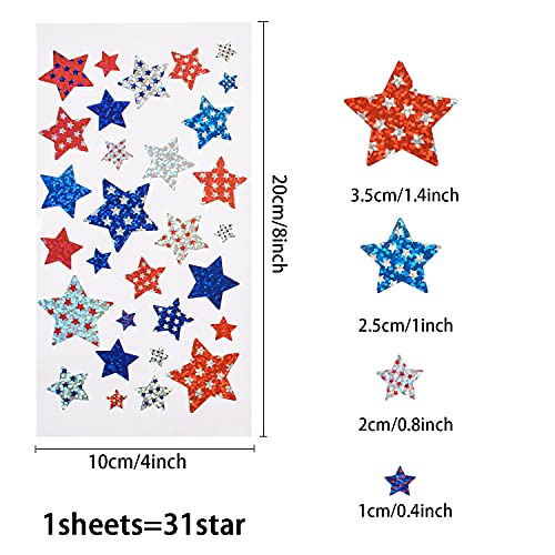620-Pieces-Patriotic-Sticker-4th-of-July-Stars-Metallic-Red-White-Blue-Stars-Sticker-Patriotic-Label-Star-Shaped-Sticker-for-4th-of-July-Independence-Day-Decor-20-Sheet 620 Pieces Patriotic Sticker 4th of July Stars Metallic Red White Blue Stars Sticker Patriotic Label Star Shaped Sticker for 4th of July Independence Day Decor 20 Sheet