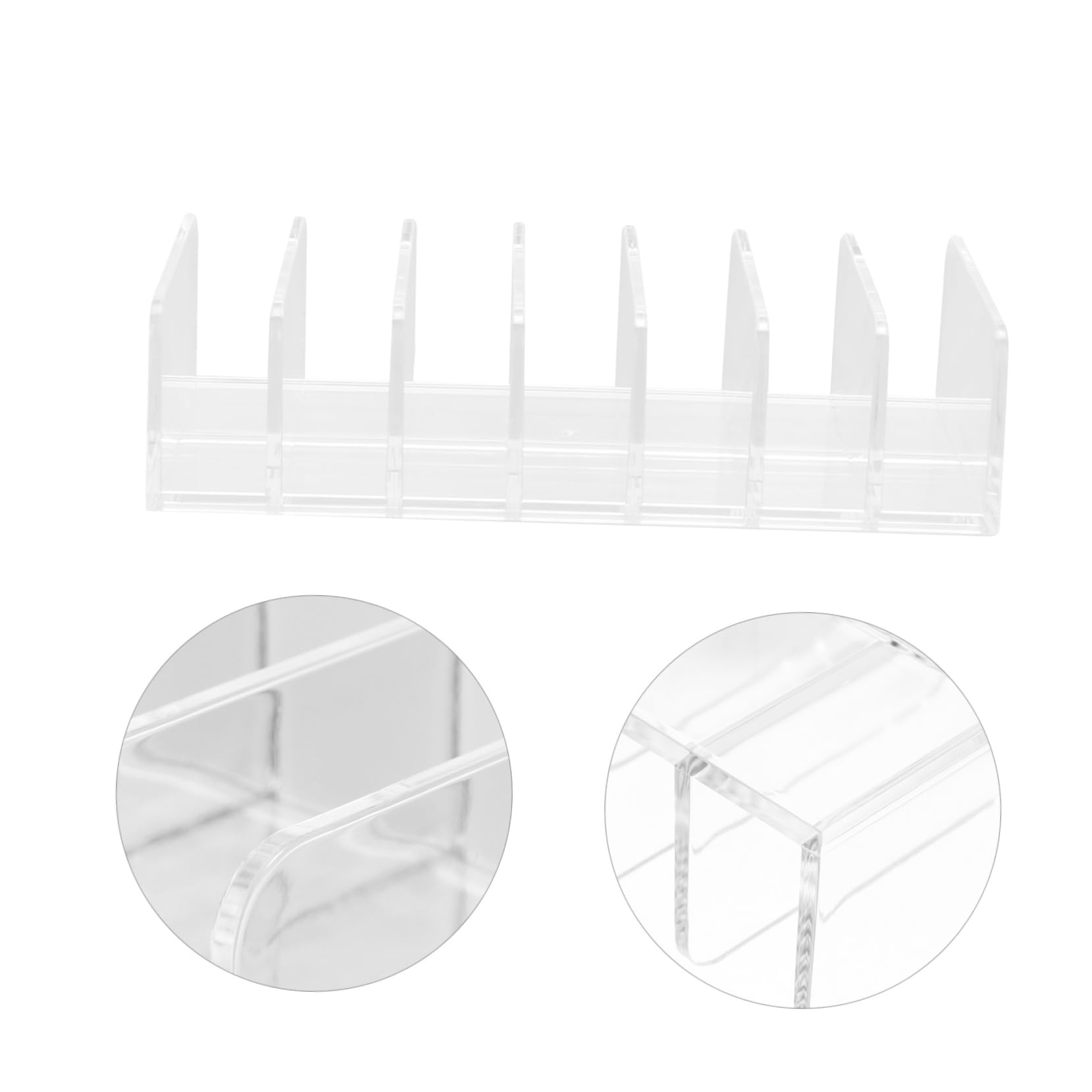 LALAFINA Storage Rack Makeup Organizer for Drawer Clear Eye Shadow Holder Cosmetic Rack Clear Eyeshadow Holder Desk Clear Dividers Vertical Cosmetic Holder Facial Mask Showcase Acrylic - Image 3