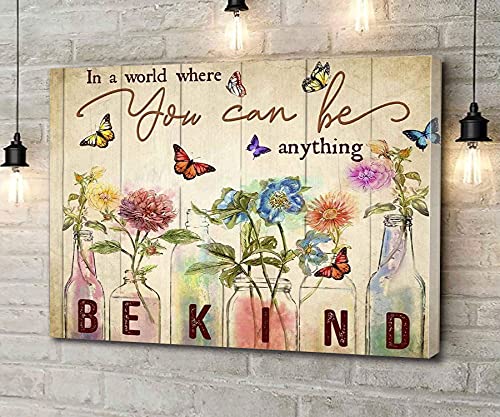 Canvas Wall Art Butterfly In A World Where You Can