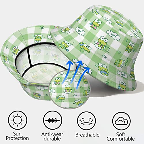 Cute Cartoon Frog Bucket Hat Unisex Fashion Summer Beach Sun Cap, Packable Outdoor Frog Lovers Fisherman Hat For Women Men Teens Headwear Travel Cap #TOP2