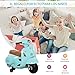 Imagen de HOMCOM Moto Eléctrica Vespa para Niños de 18-36 Meses Moto de Batería 6V con Faro Bocina y 4 Ruedas Motocicleta Infantil con Licencia 66