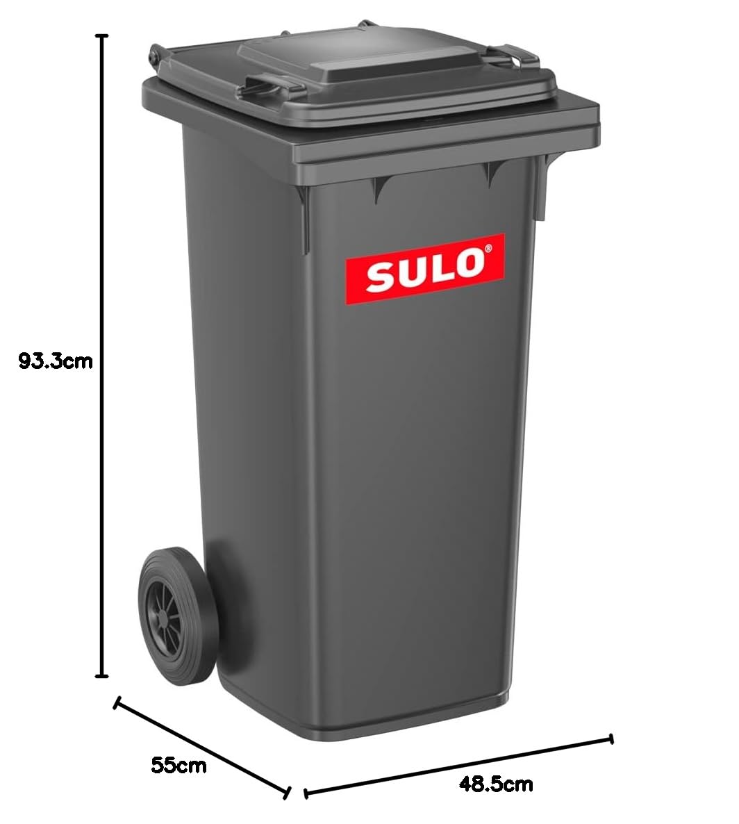 Uniwersalny kosz na śmieci, duży, szary, 60 l, szary, 120 l