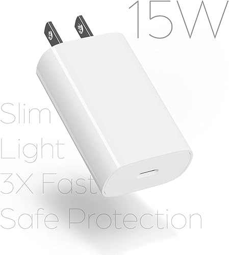 Miniatura 2 de SOLUM Cargador delgado USB C de 15 W, bloque de carga rápida compatible con iPhone 13 y modelos anteriores (no iPhone 14), Samsung Galaxy