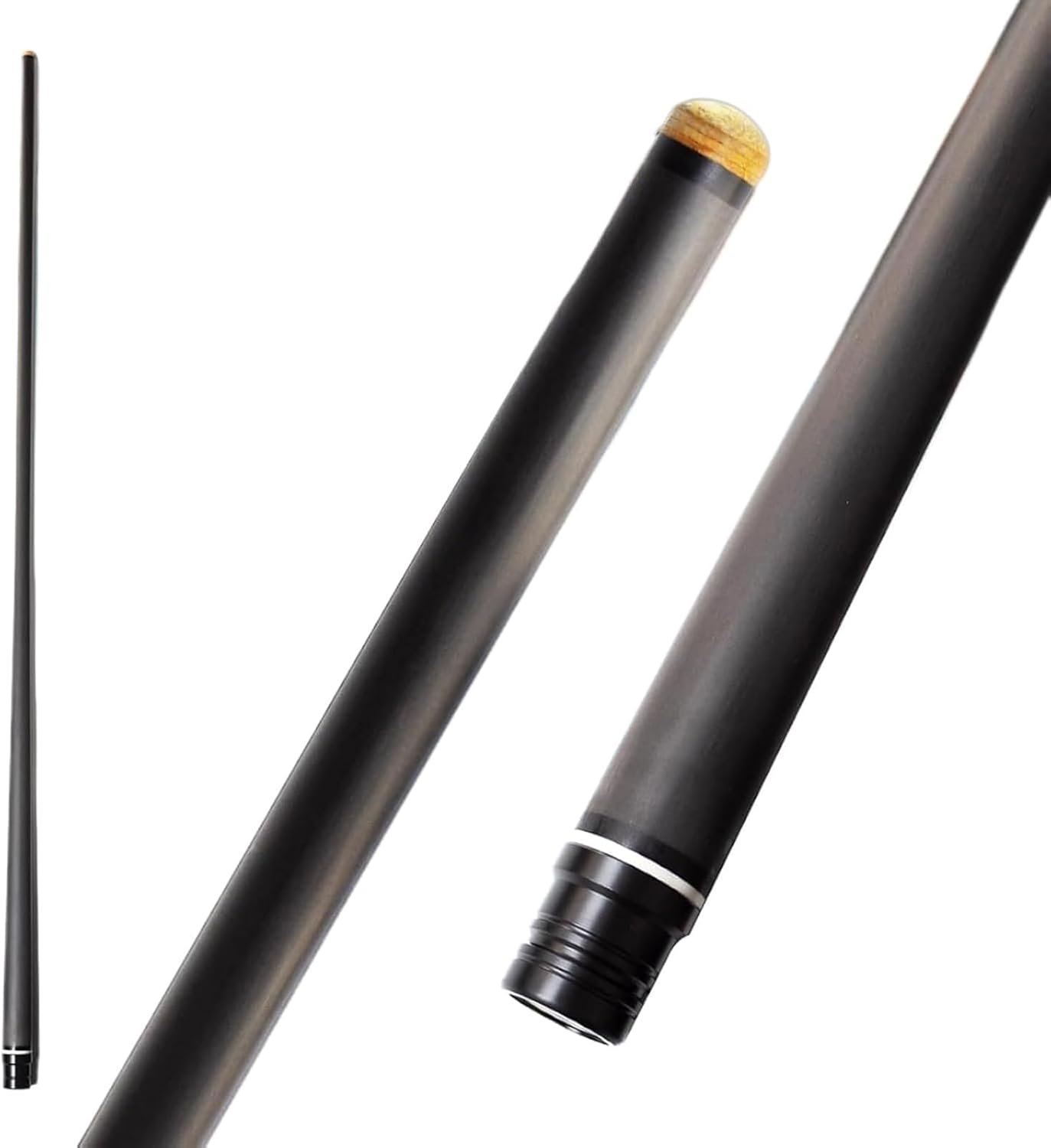 Carbon Fiber Pool Cue Shaft 29 Inch, 11.8mm / 12.5mm / 13mm Tip, 3/8-10, 3/8-14, 3/8-3 Thread, Replacement for 2-Piece Billiard Cues